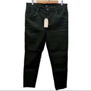Seine High Rise Skinny Jeans Green 14 NWT